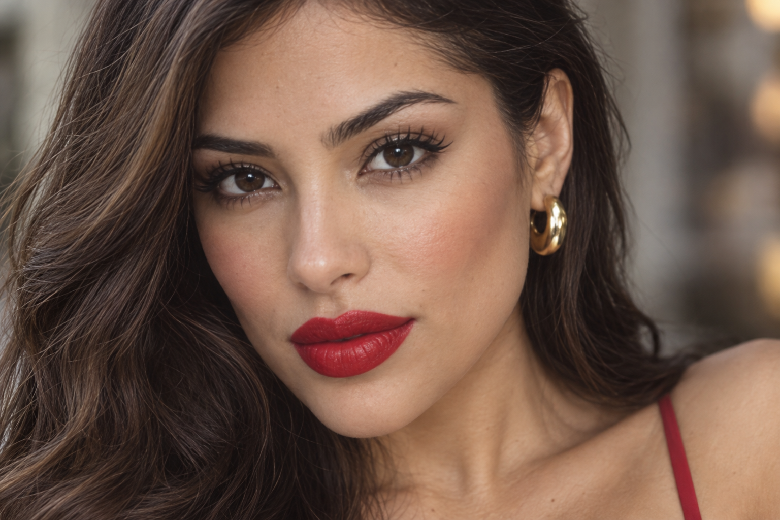 Red Lipstick Makeup: Balance Your Eyes, Cheeks, and Bold Lip